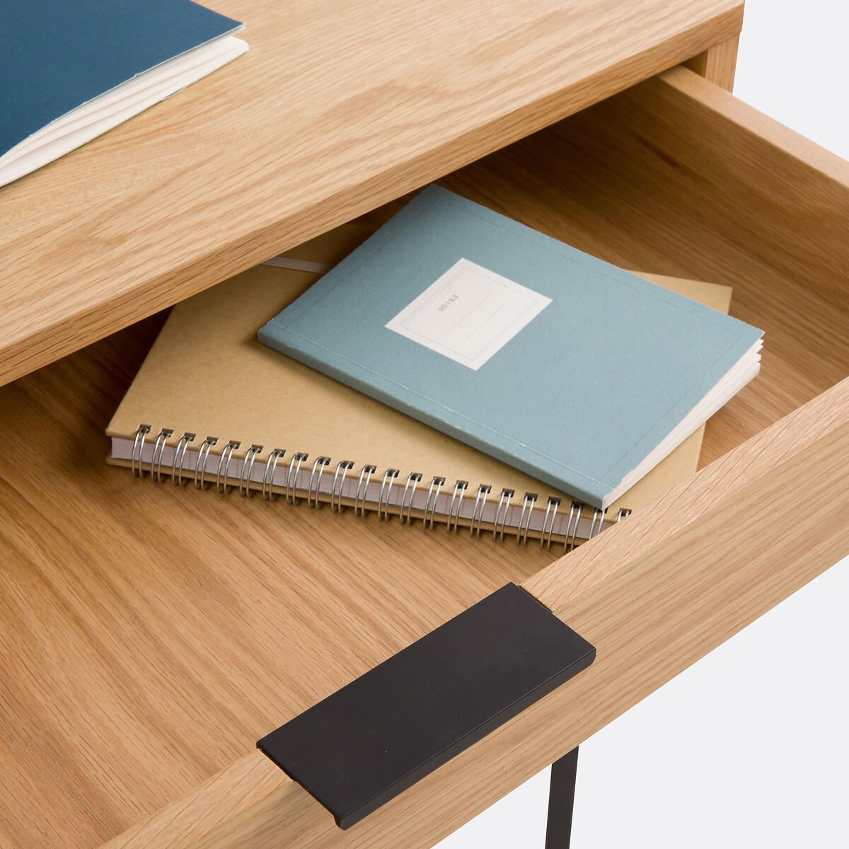 Bureau console d'angle 1 tiroir, Volga bois clair, LA REDOUTE INTERIEURS