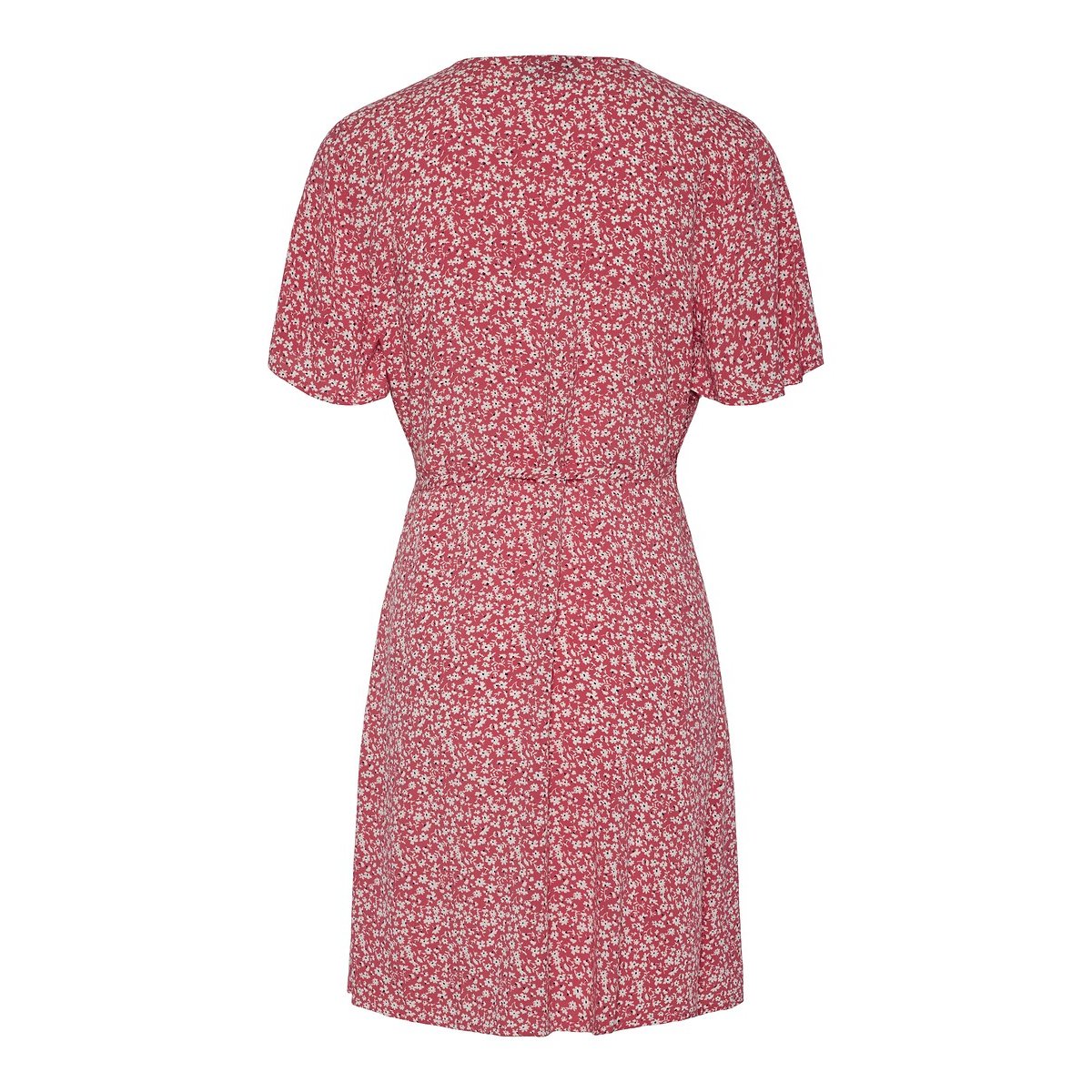 Printed V-Neck Mini Dress red/white, PIECES