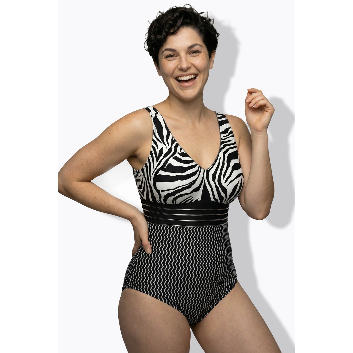 Maillot de bain avec bonnets souples noir, ULLA POPKEN