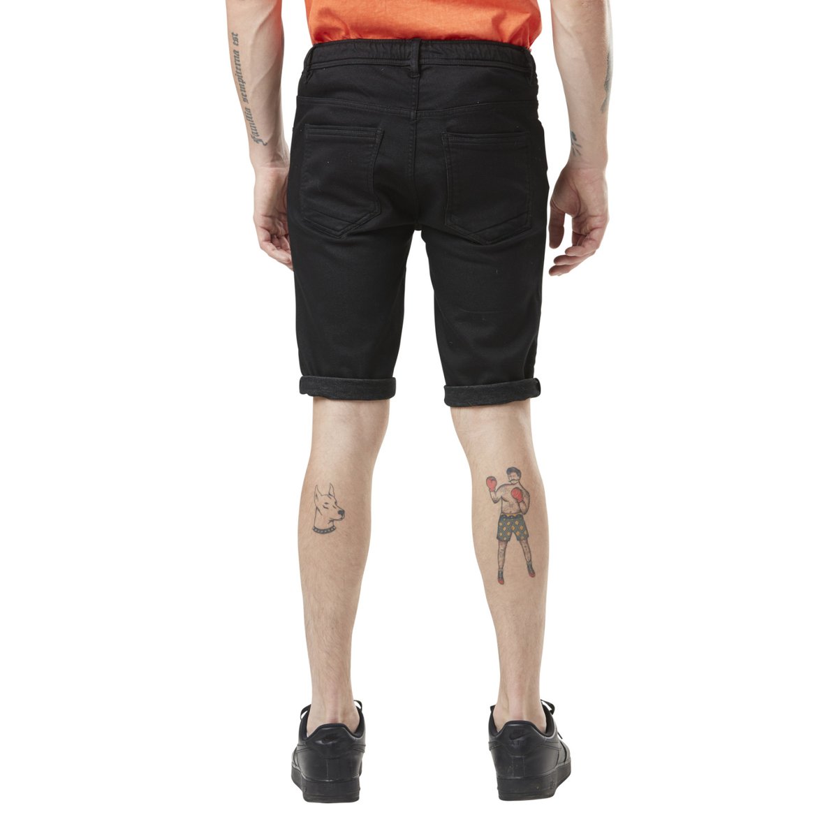 Bermuda denim en coton Jogg noir, VON DUTCH