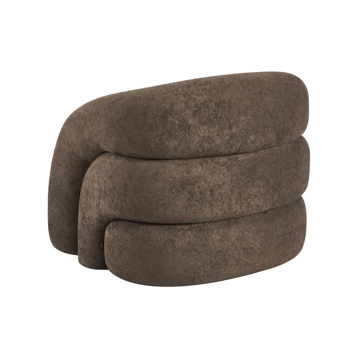 Fauteuil organique tissu 1 place RENBO marron, SWEEEK
