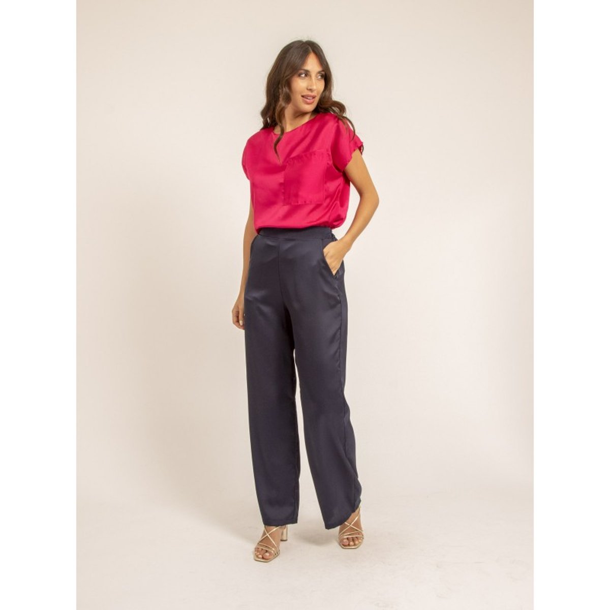 Pantalon Fluide Eduarda noir, DONA LISA