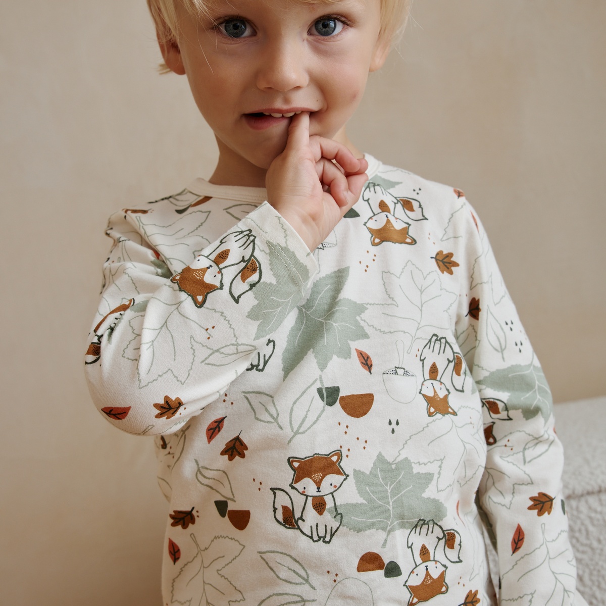 Lot de 2 t-shirts bébé manches longues Ginkgo vert, PETIT BEGUIN