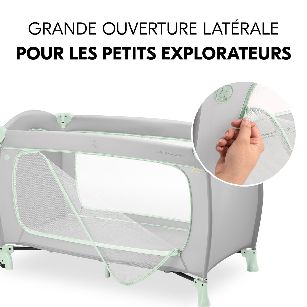 Lit parapluie 3 en 1 Sleep N Play Go Plus gris, HAUCK