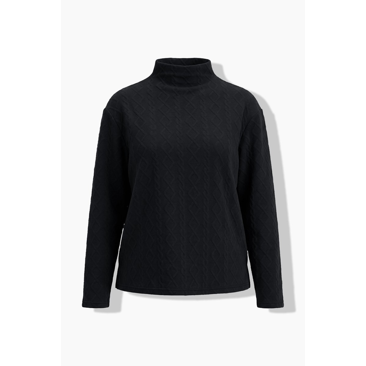 Sweat-shirt col montant et manches longues noir, ULLA POPKEN