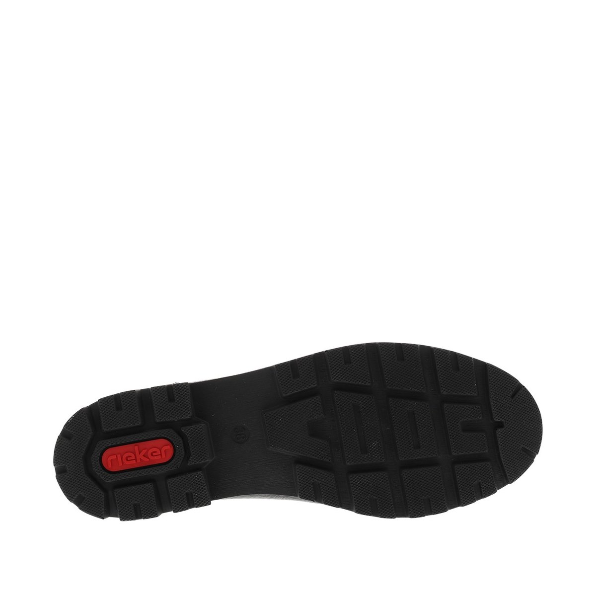 Mocassins noirs à talon décroché bas avec des soufflets élastiqués noir, RIEKER