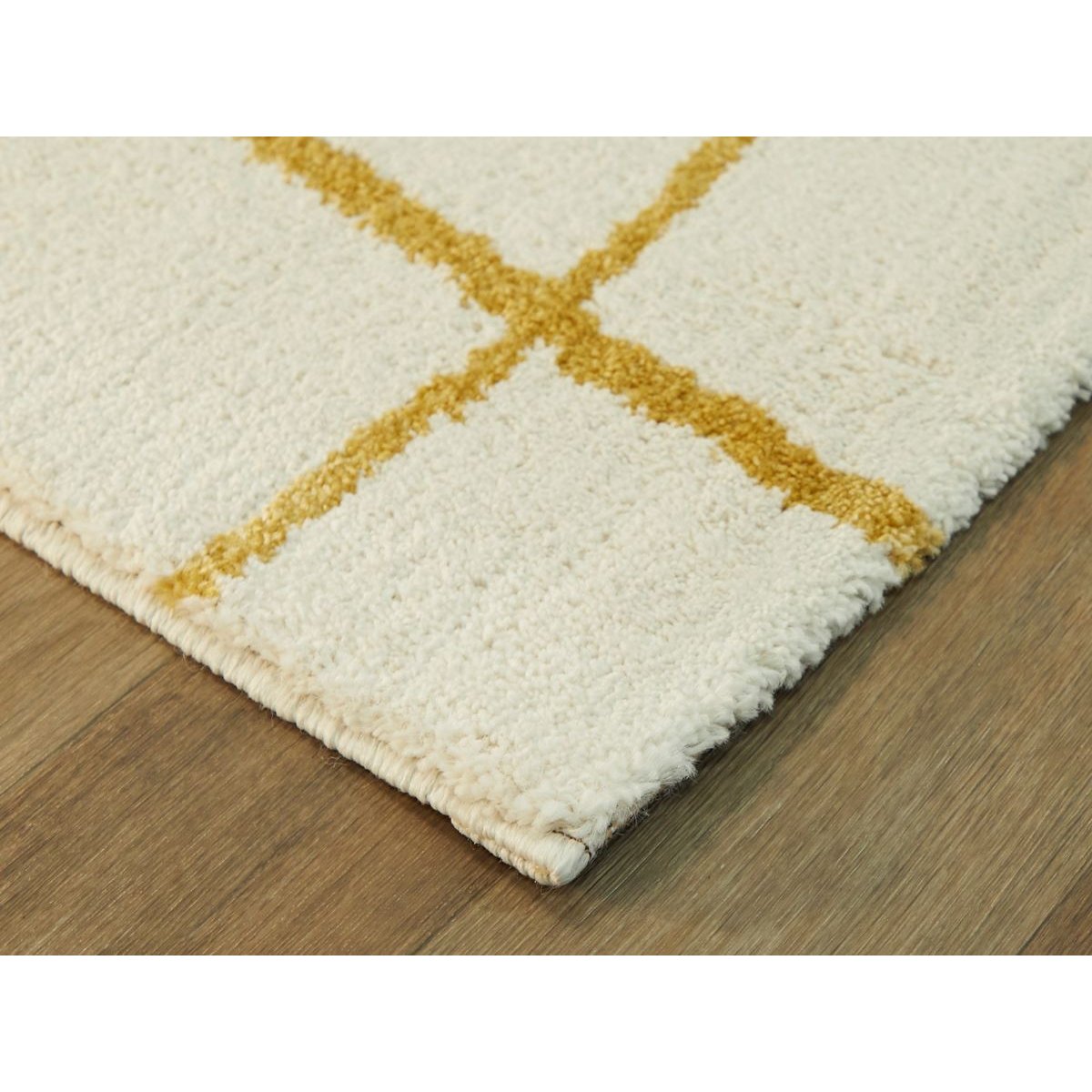 Tapis poils courts style , SOLINE jaune, BOBOCHIC