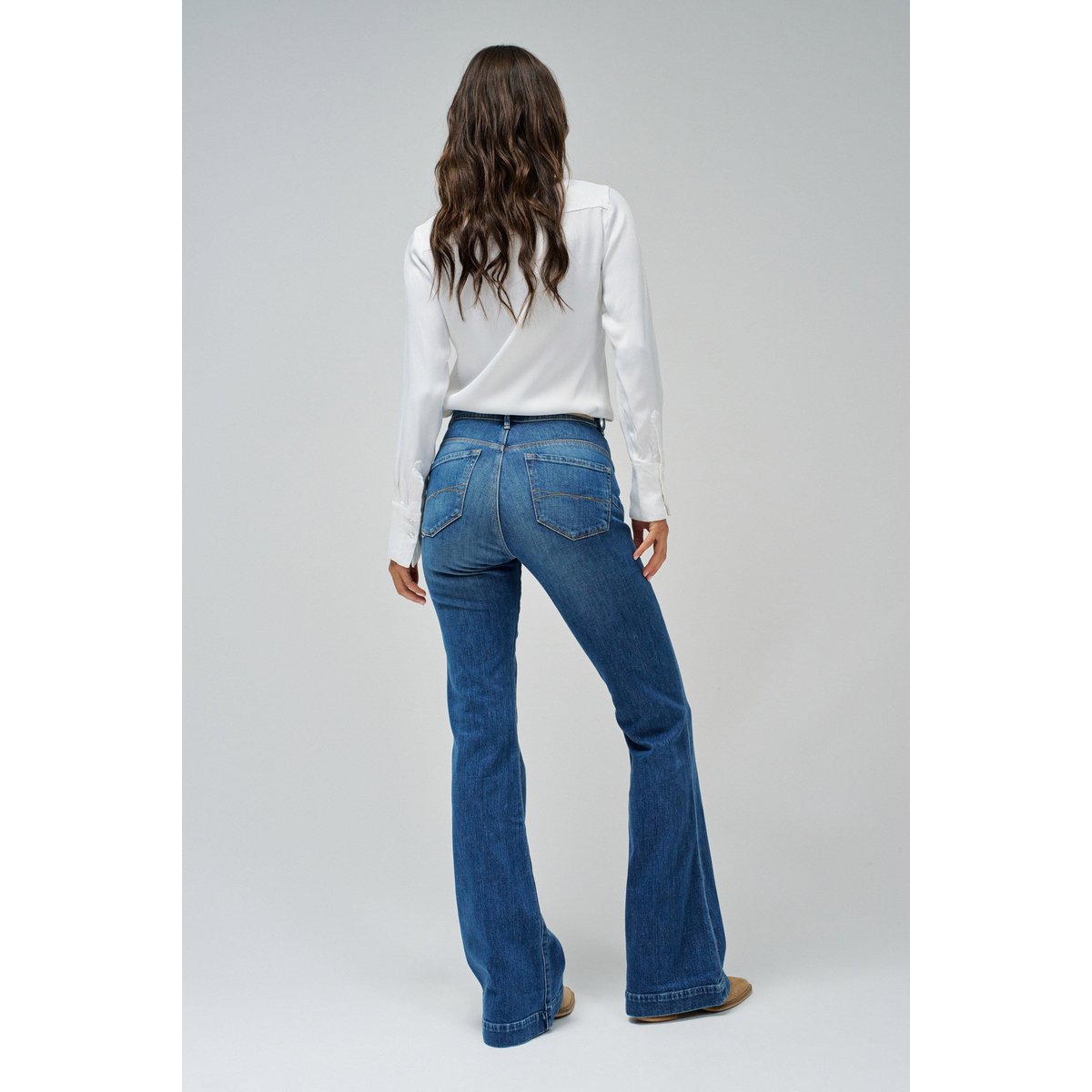 JEAN FAITH PUSH IN FLARE bleu denim, SALSA JEANS
