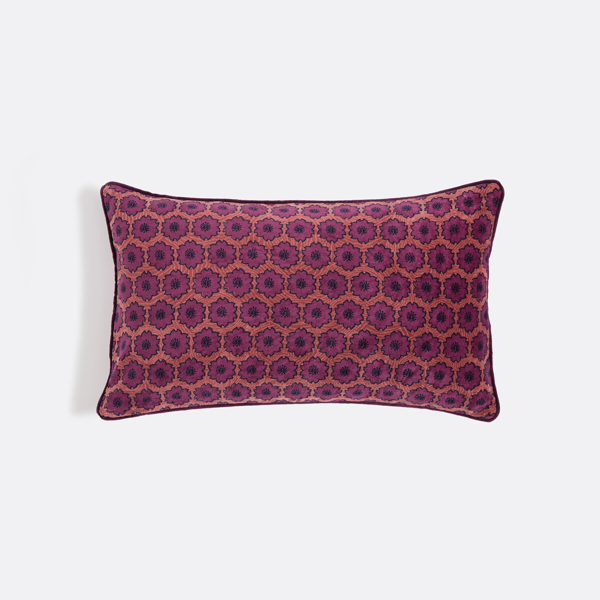 Velluto Rectangular Cushion Cover in Velour multi-coloured, LA REDOUTE INTERIEURS