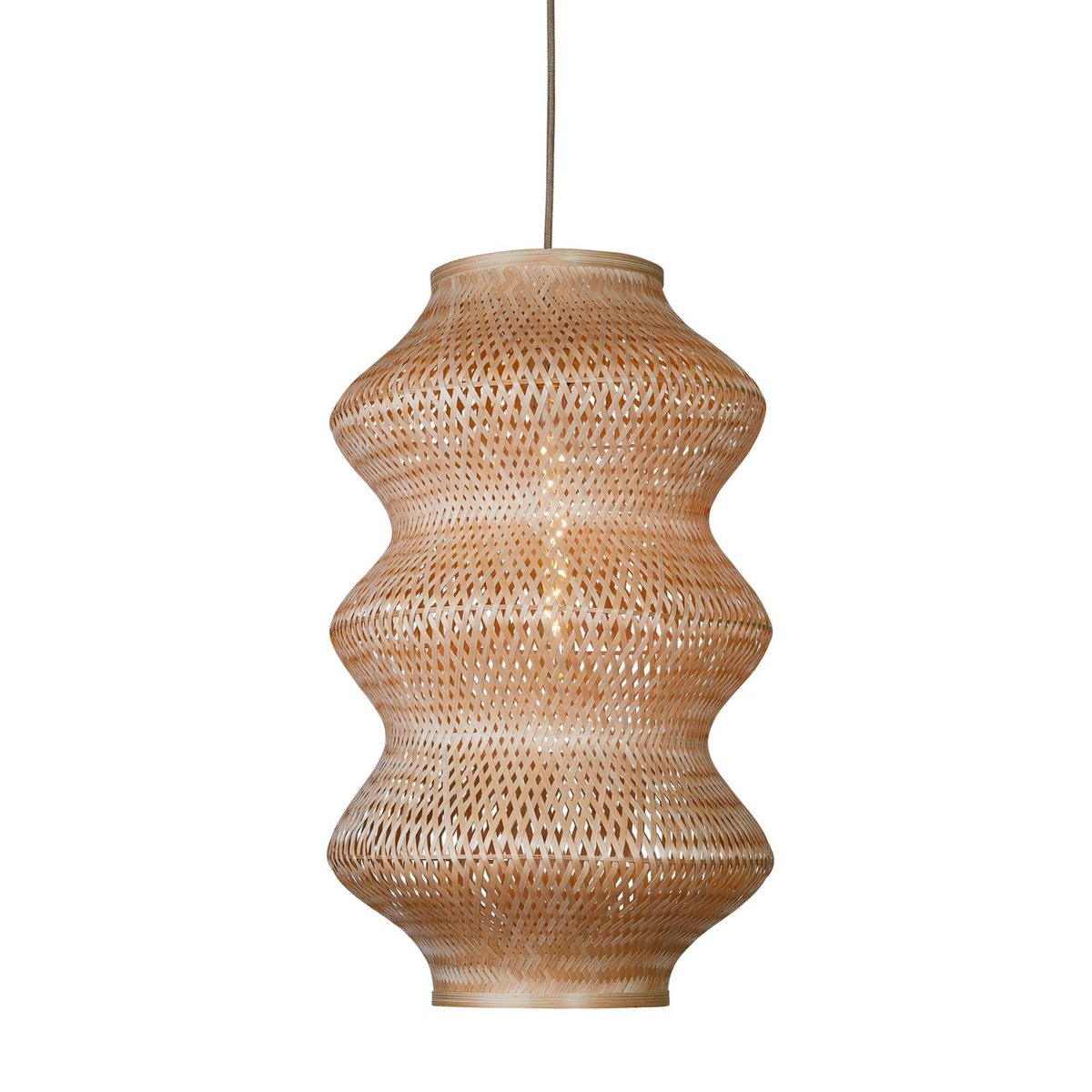 Lampe Suspendue Bambou BARBADOS marron, GOOD & MOJO