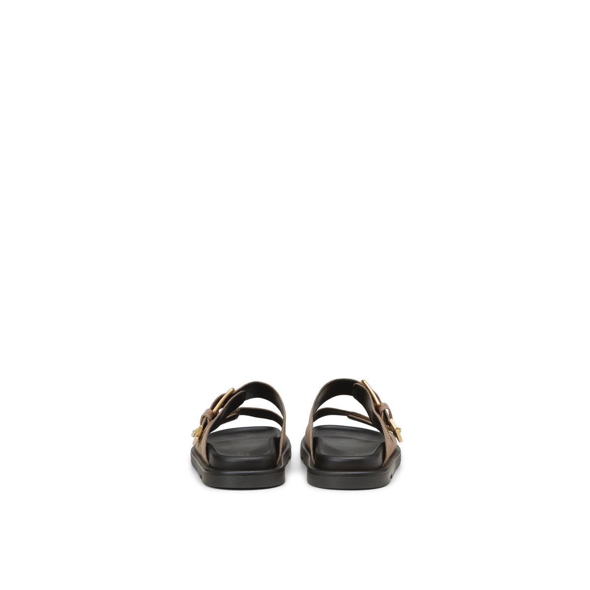 Mule en cuir de vachette velours noble grau, MARC O'POLO
