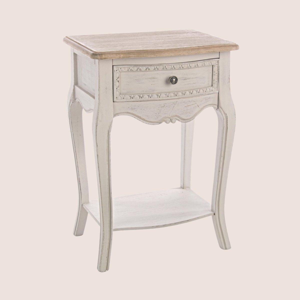 Chevet 1 tiroir 1 Tablette en bois - GARANCE beige, HELLIN, DEPUIS 1862