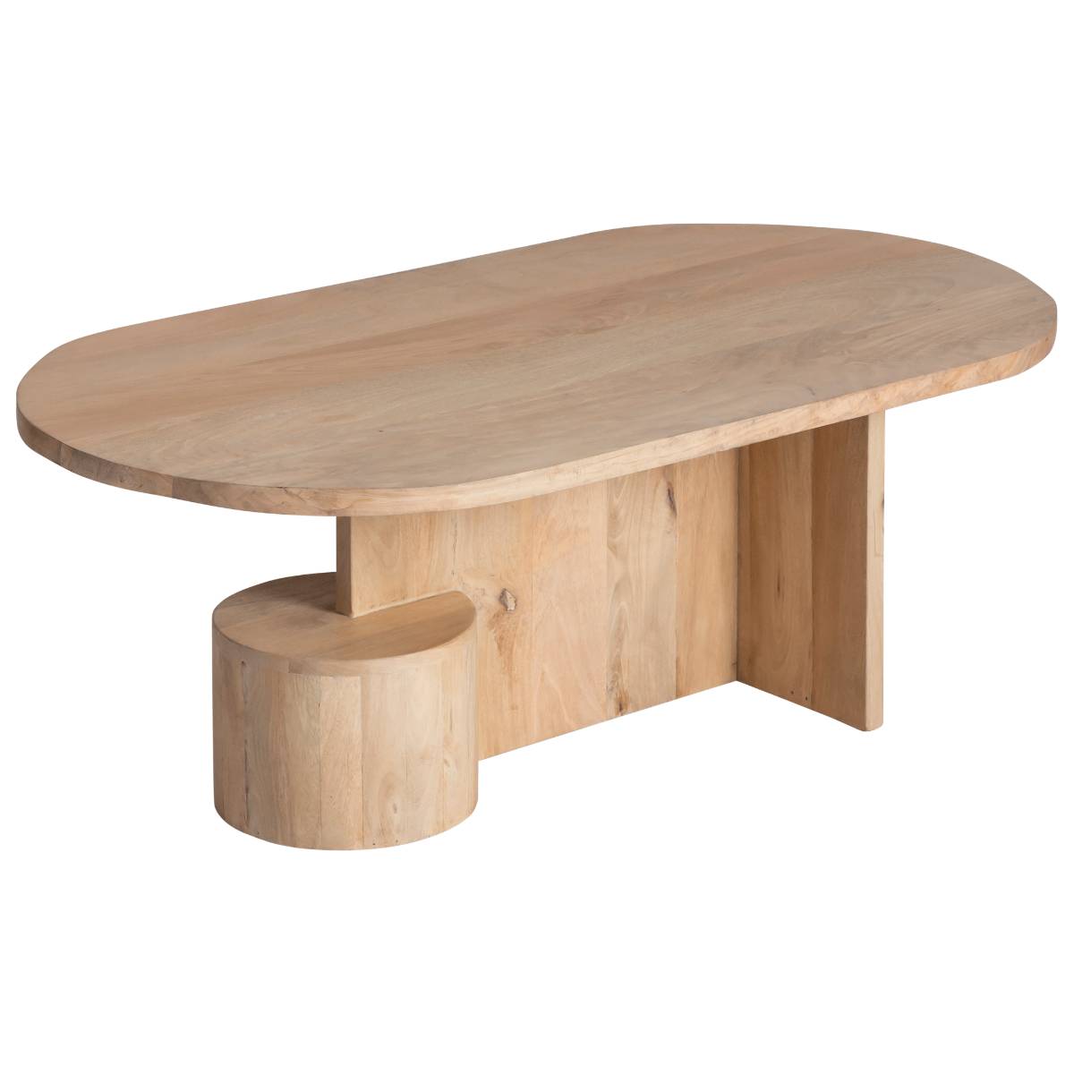 Table basse en bois de manguier EDOUARD bois clair, MADE IN MEUBLES 
