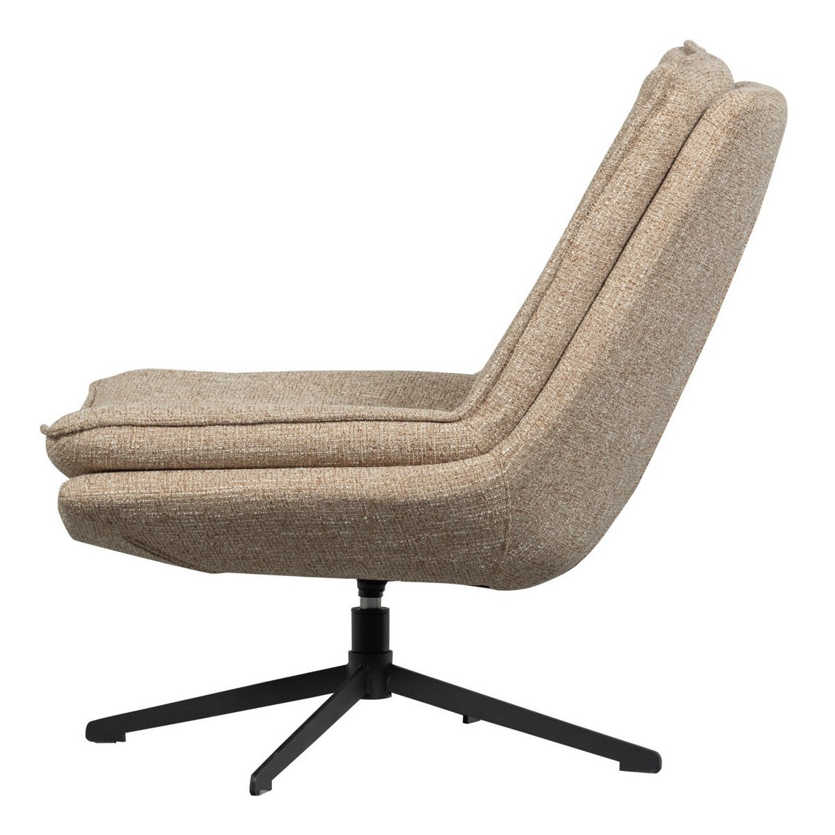 Fauteuil pivotant en tissu mélangé MILARO naturel, WOOOD