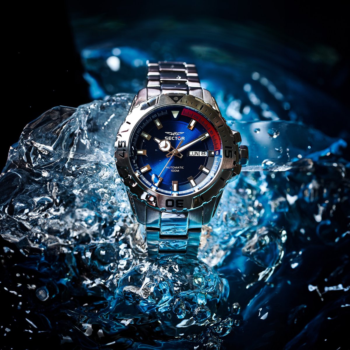 Montre automatique LEGEND bleu, sunray, SECTOR