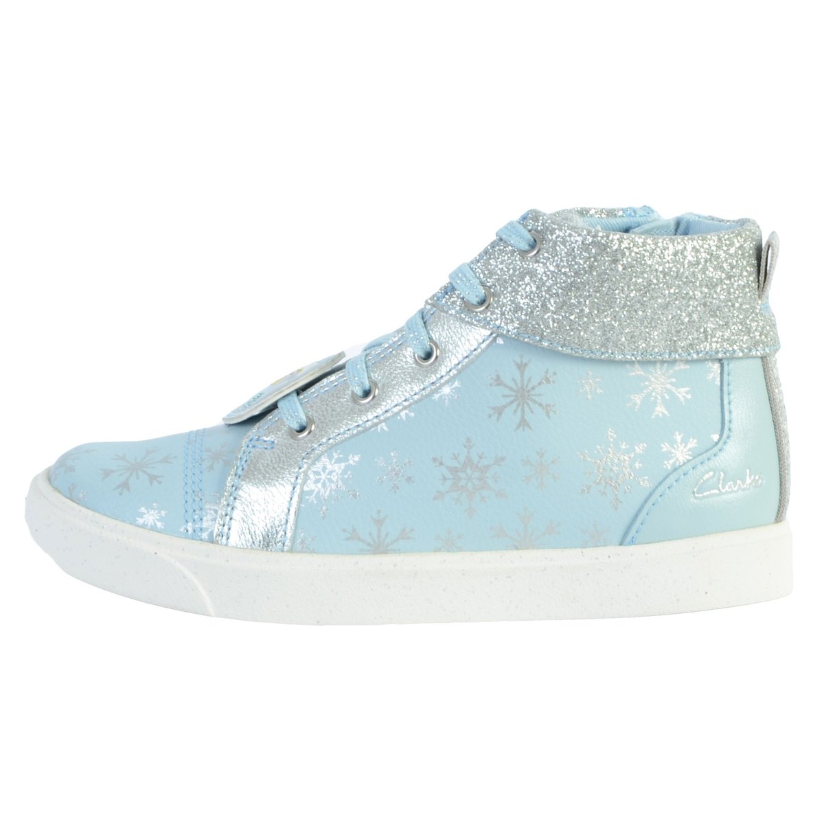 Basket Montante Cuir City Ice k bleu clair, CLARKS