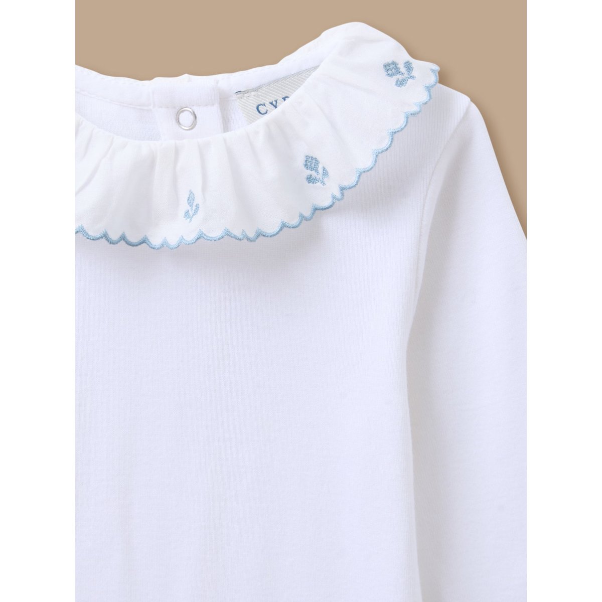 Body col coquille contrasté blanc casse, CYRILLUS