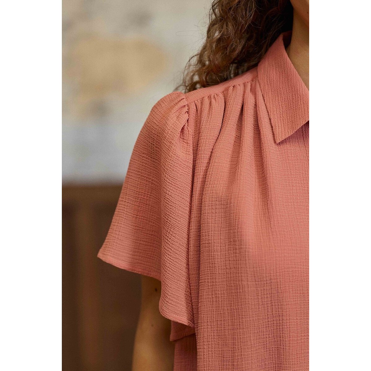Lockere Bluse mit kurzen Ärmeln, TOBIA rosa, LA PETITE ETOILE