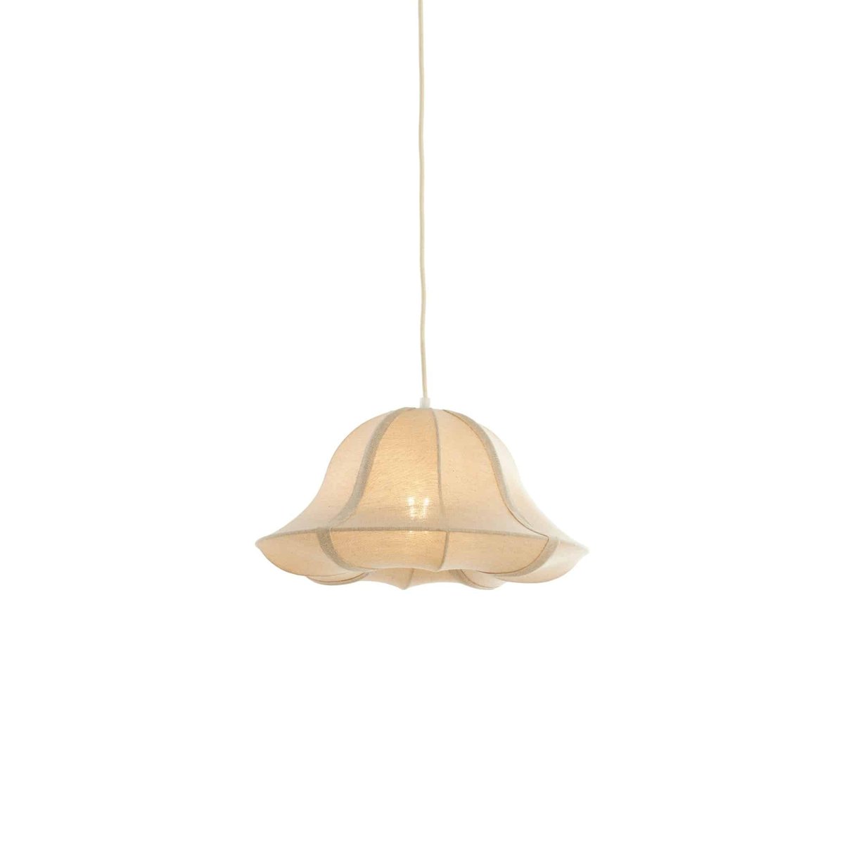 Lampe Suspendue Textiles IRAVELLE naturel, LIGHT & LIVING 