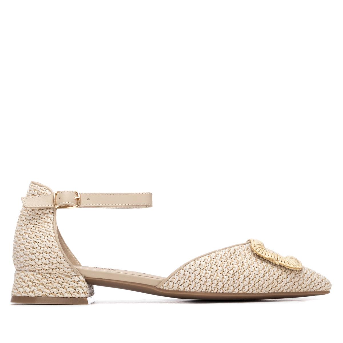 Chaussure Talon Décontractée Boucle beige, CARMELA
