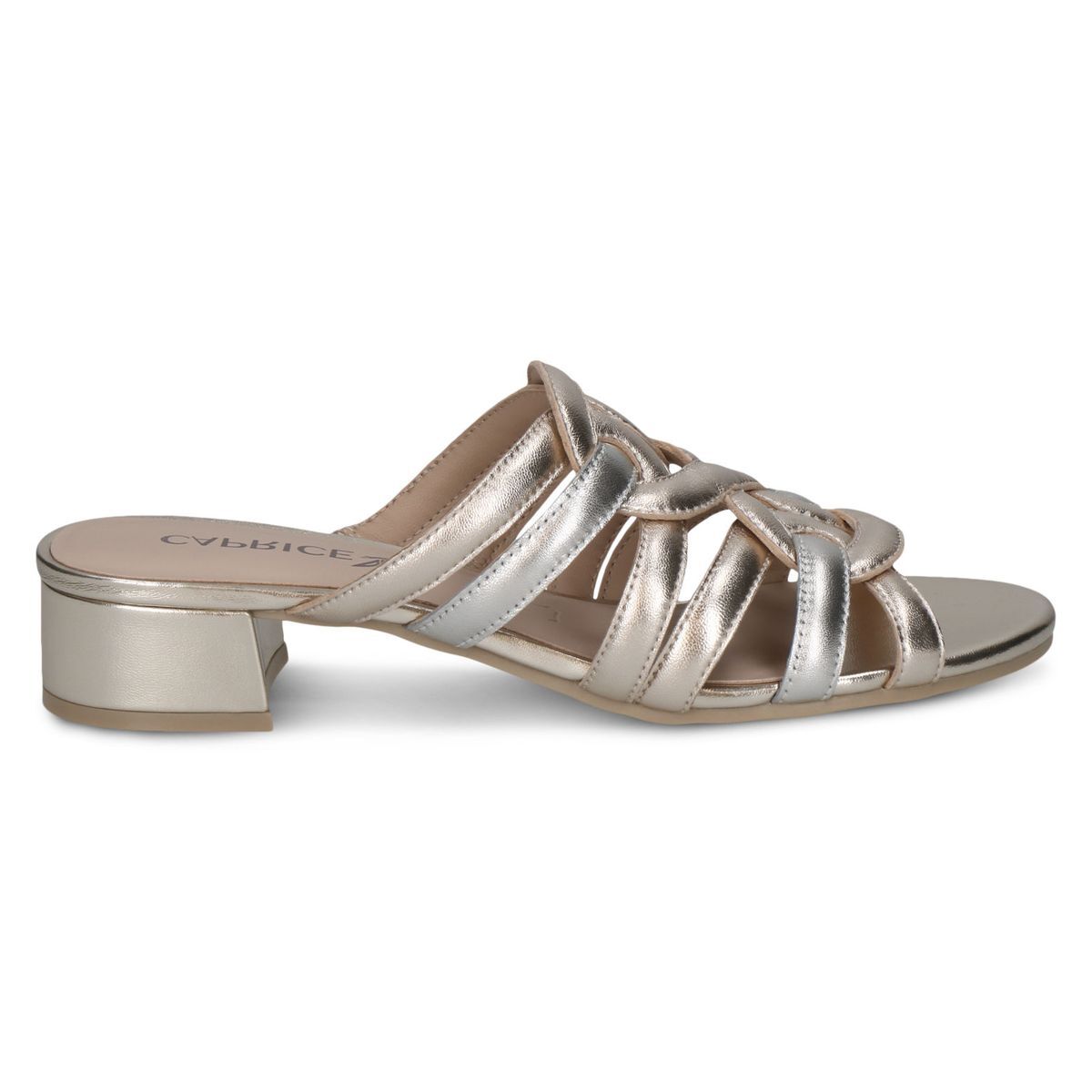 Mule en cuir métallique, CAPRICE