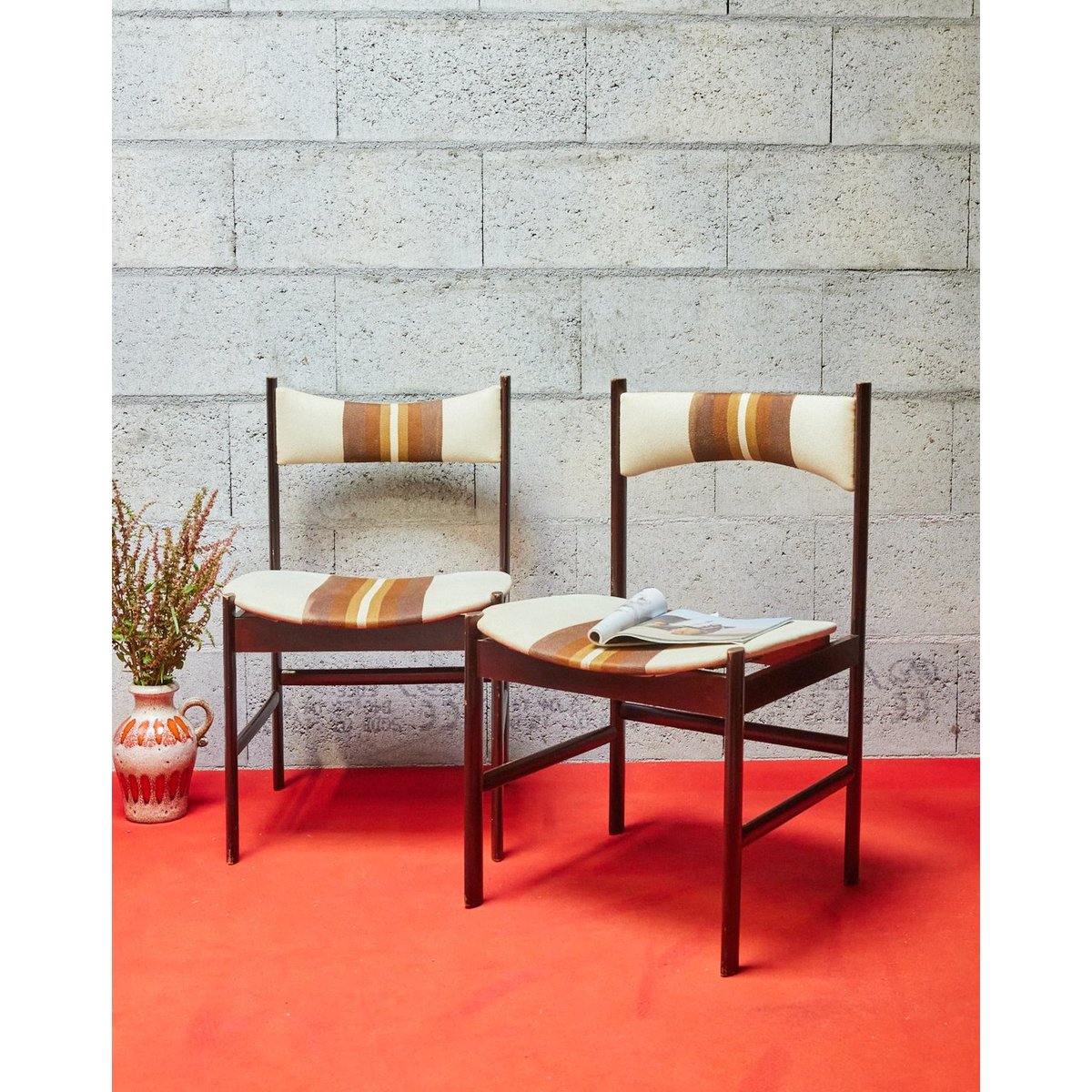 Paire de chaises scandinaves Alma N°1625 - Bon état beige, DEBONGOUT
