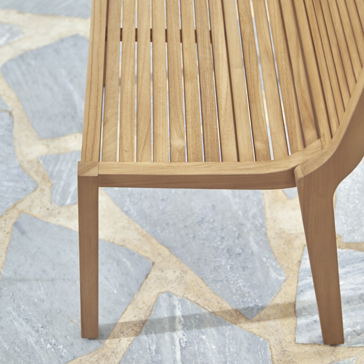 Banc de jardin en Teck massif, TEO naturel, TIKAMOON