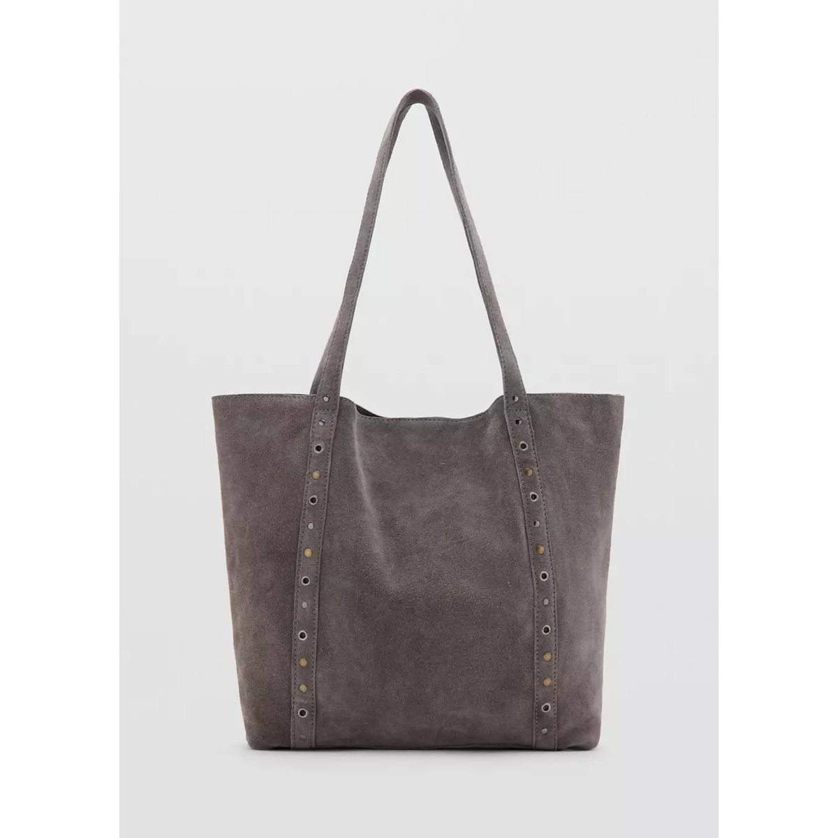 Sac tote cuir gris, MANGO TEEN