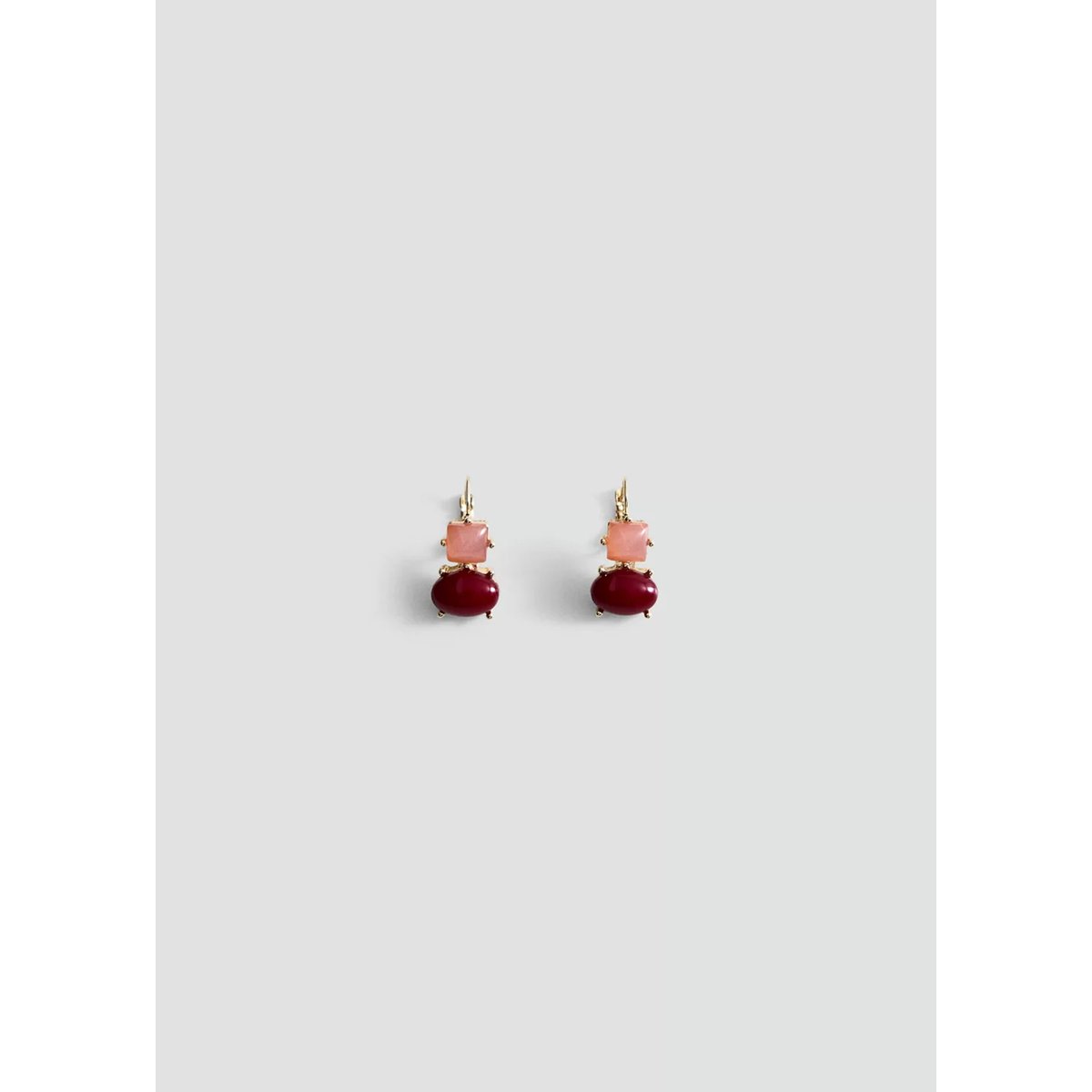 Boucles d'oreilles pendantes pierre or, MANGO