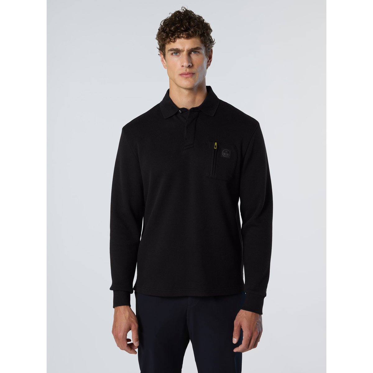 Polo avec poche poitrine noir, NORTH SAILS