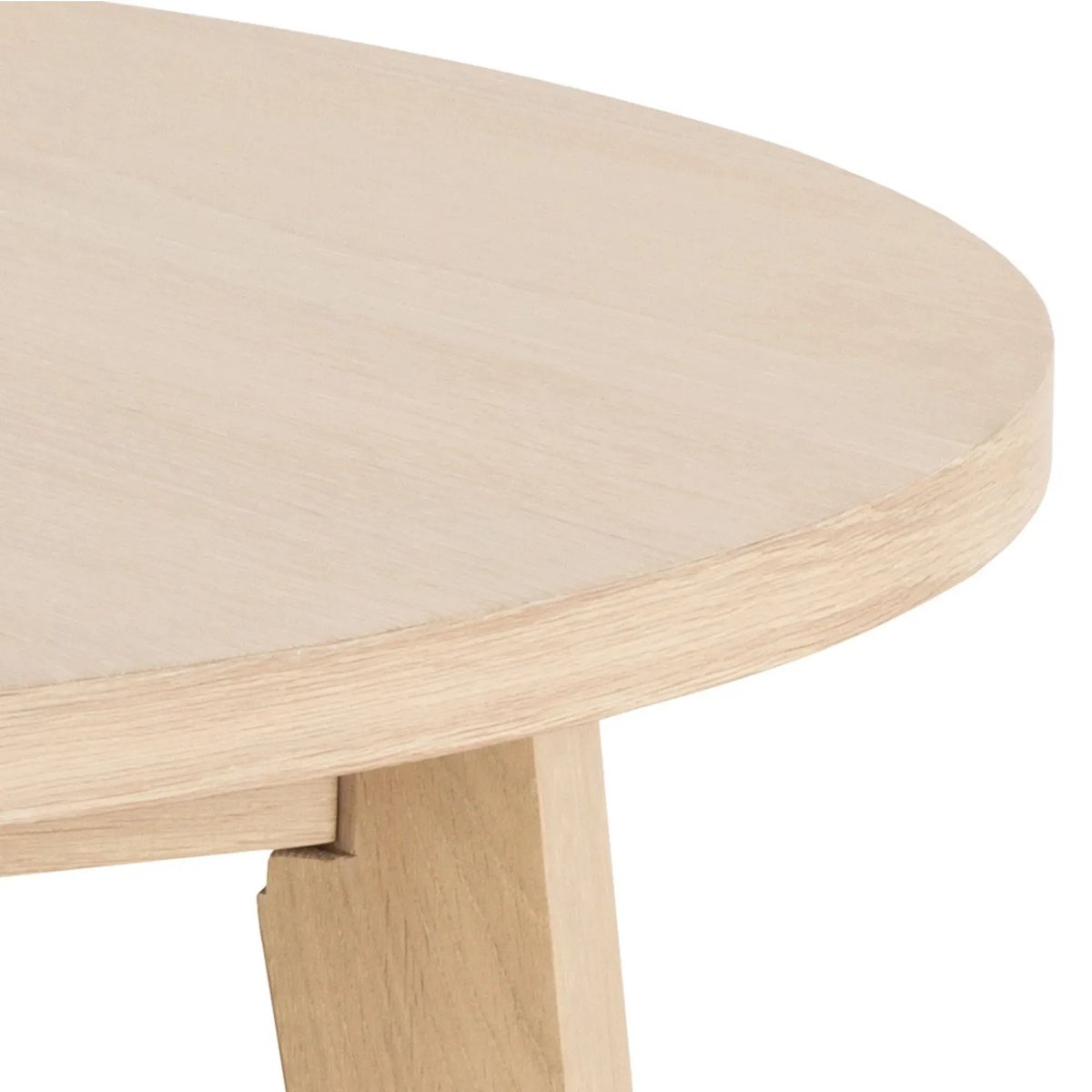 Table ronde extensible en chêne blanchi L120/220 4/8 places - ALISIA bois clair, HELLIN, DEPUIS 1862