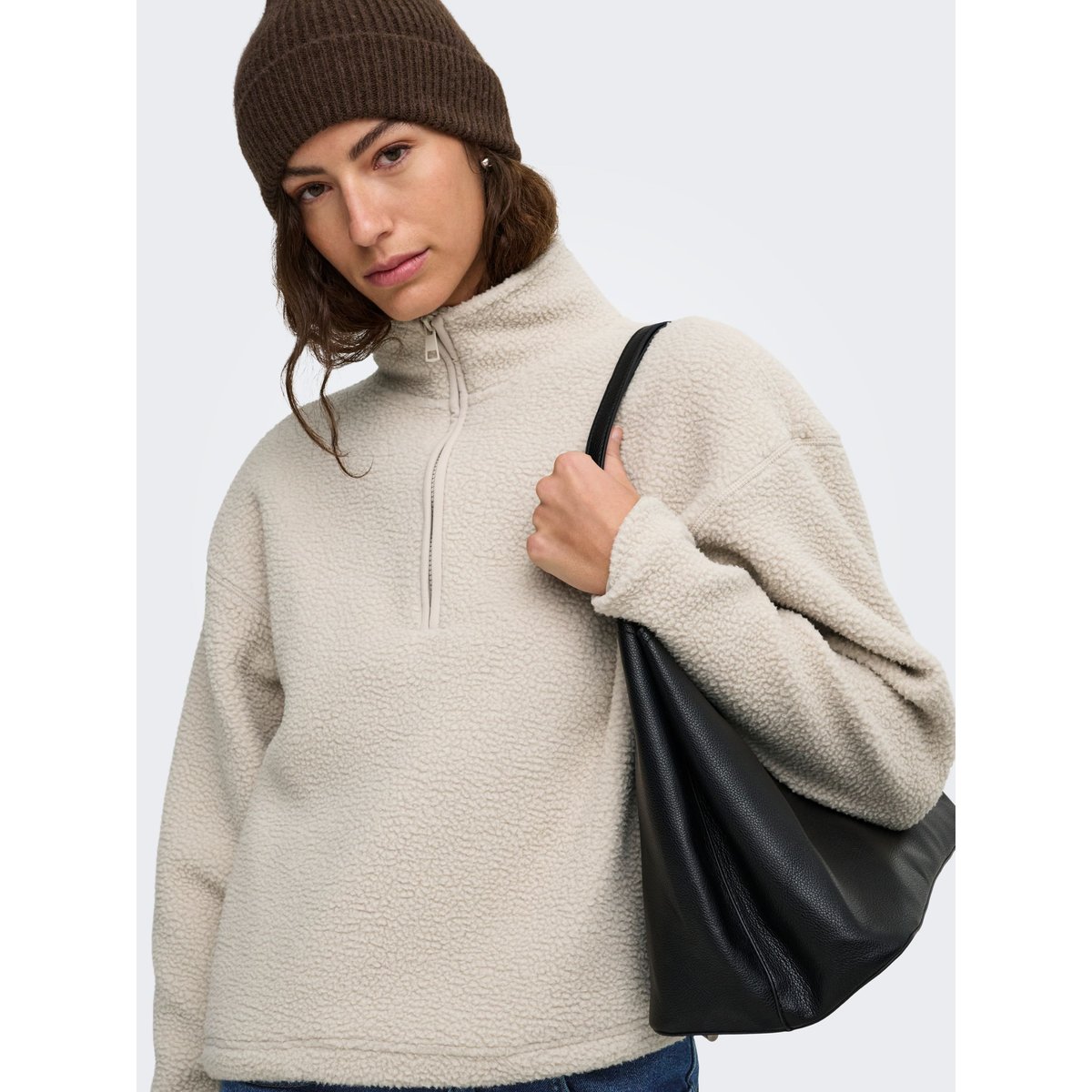 Sweat-Shirt En Polaire beige - pumice stone 1, ONLY