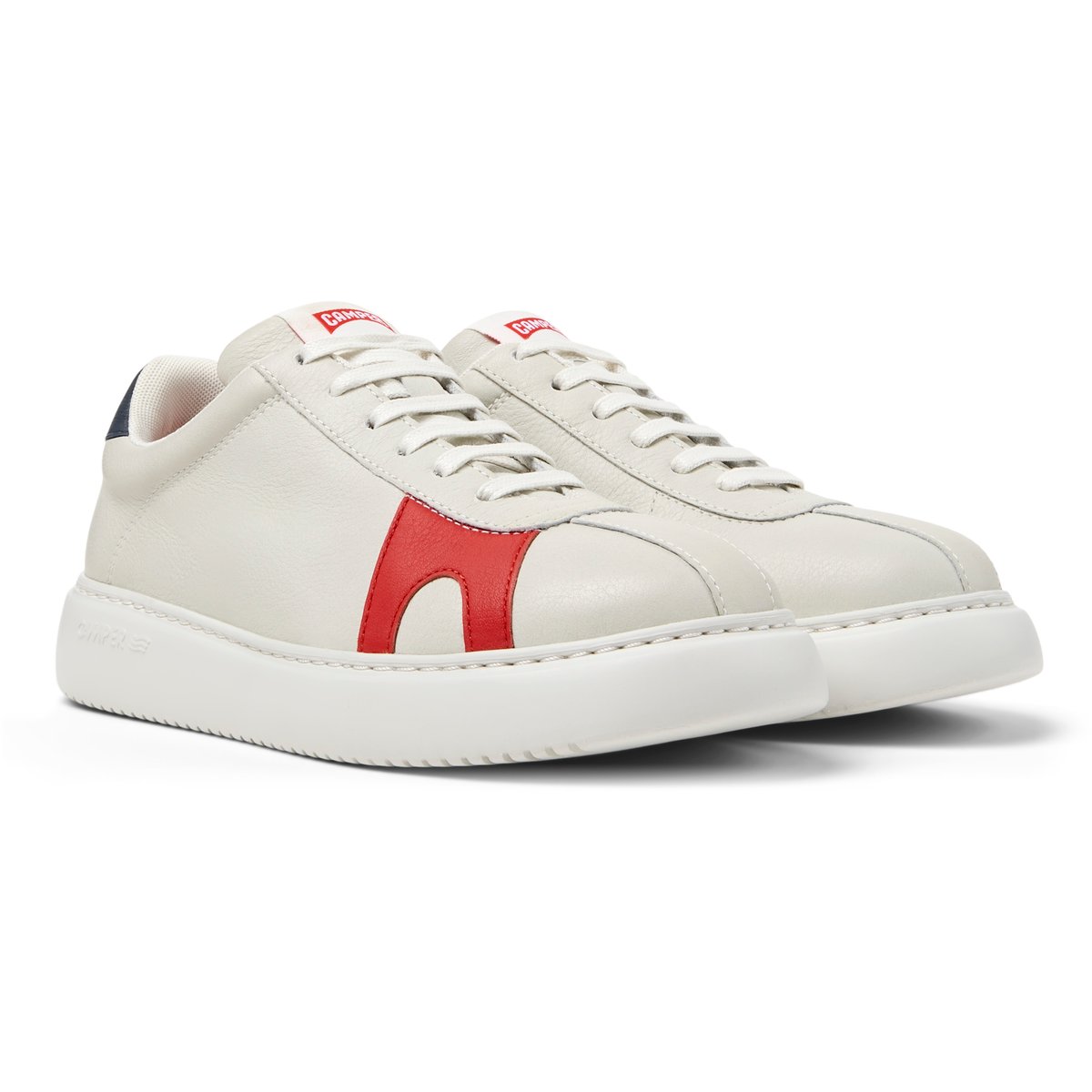 Baskets Runner K21 Twins cuir blanc naturel 4, CAMPER
