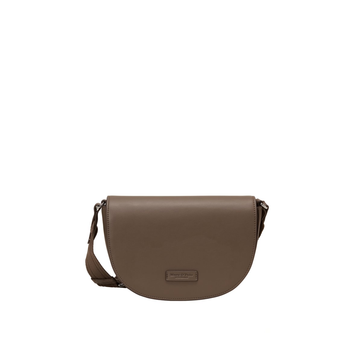 Sac à bandoulière small en une alternative de cuir en polyester recyclé marron clair, MARC O'POLO