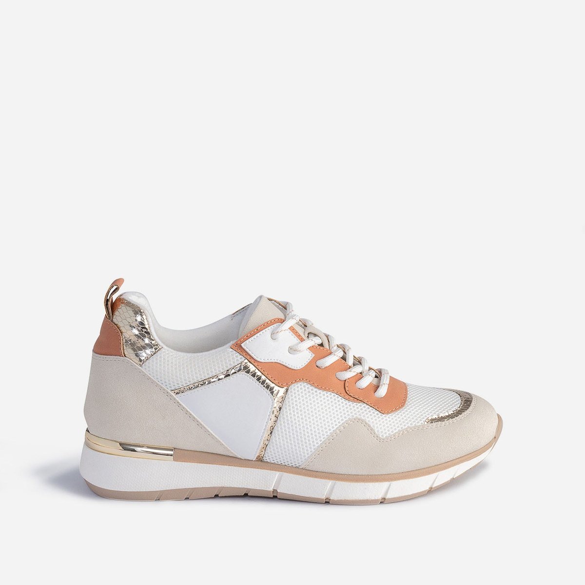 Basket HALISSE blanc/rose, TEXTO