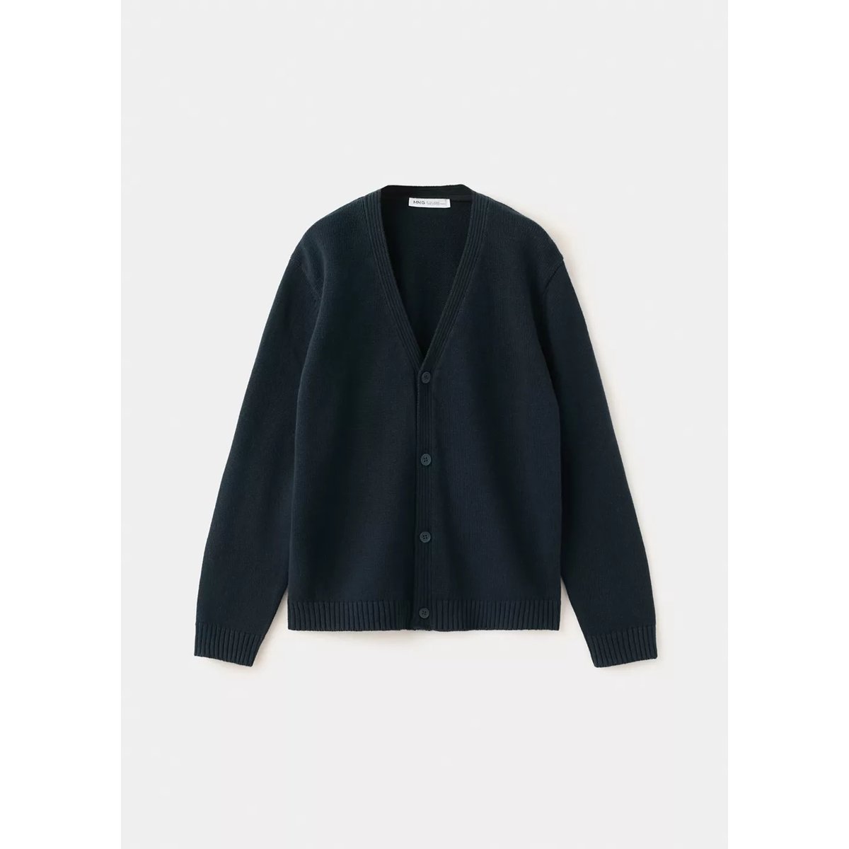 Cardigan en maille 100 % coton bleu marine, MANGO KIDS