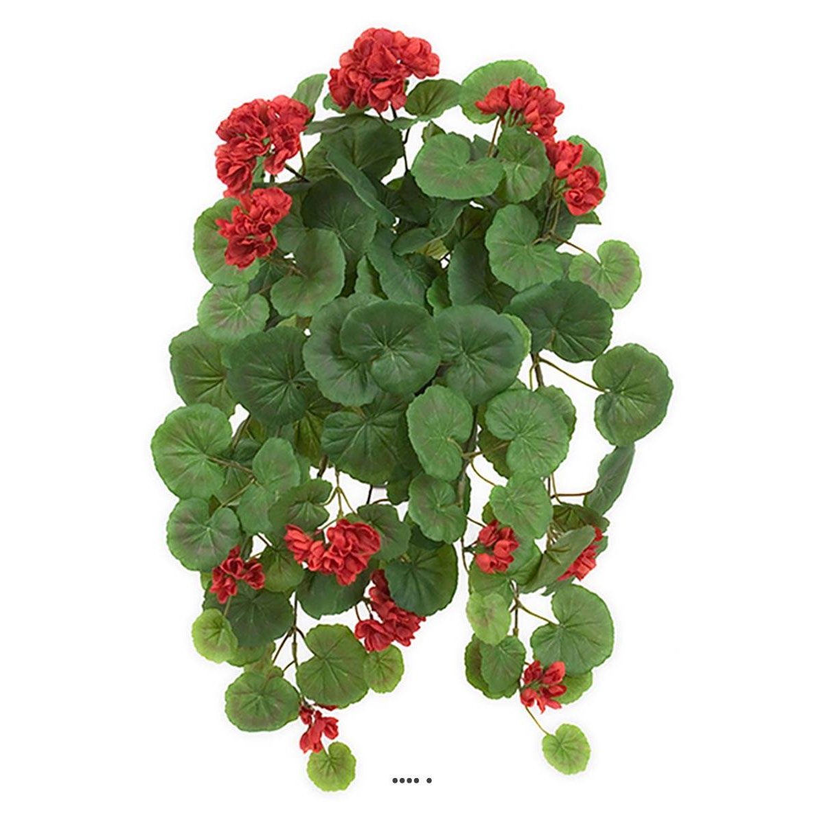 Géranium artificiel en fleurs retombant, rouge, ARTIFICIELLES