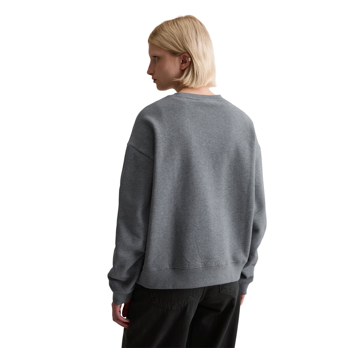 Sweat-shirt style collège relaxed avec un intérieur douillet et gratté gris, MARC O’POLO DENIM