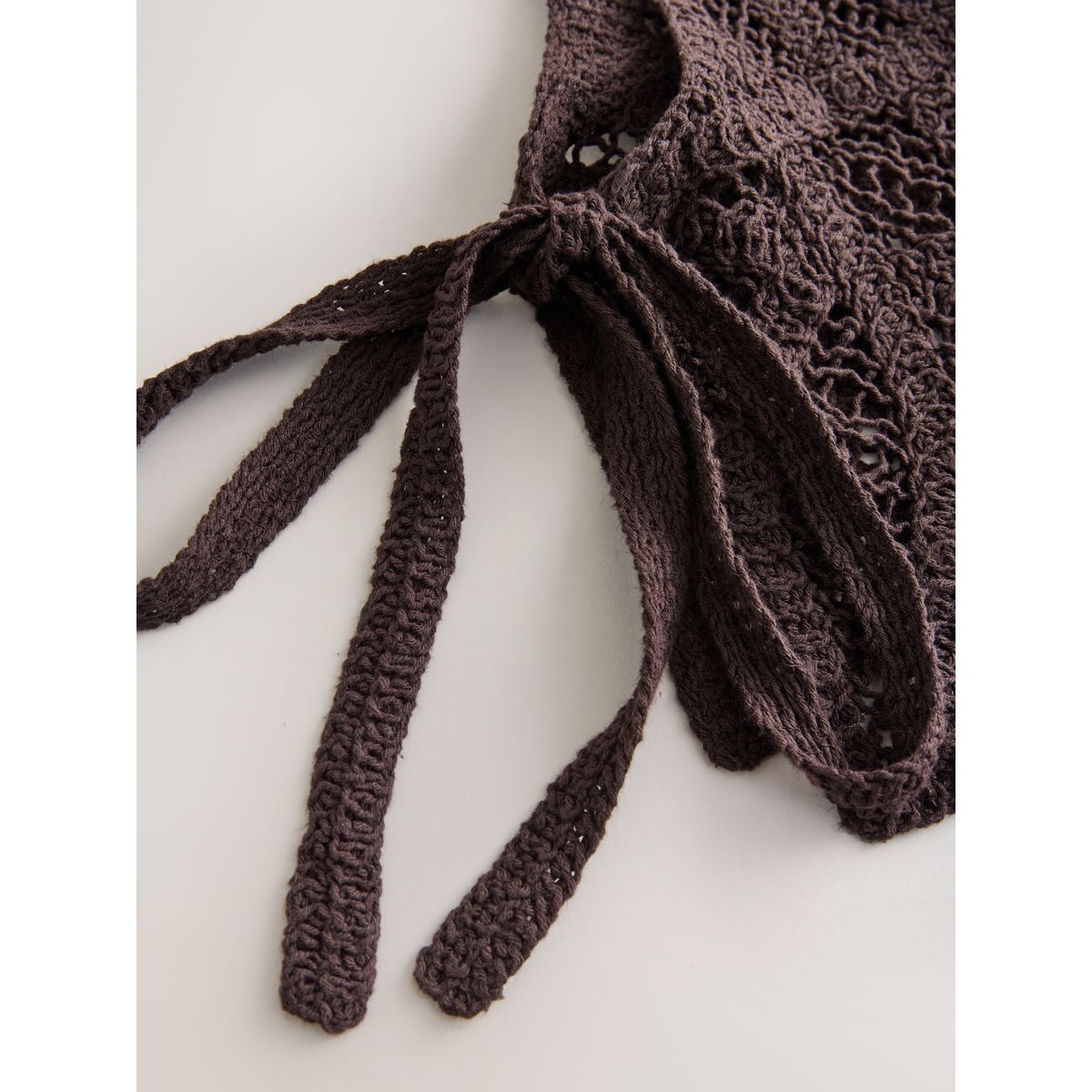 Top en crochet sans manches marron chocolat, NEXT