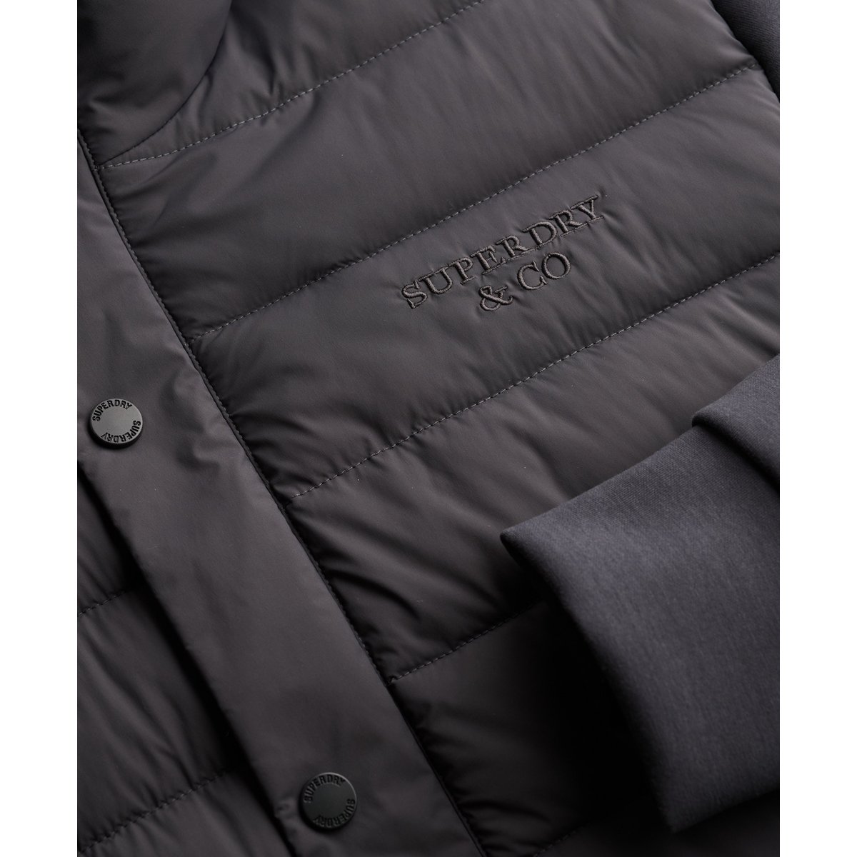 Veste Hybride Interlock anthracite, SUPERDRY
