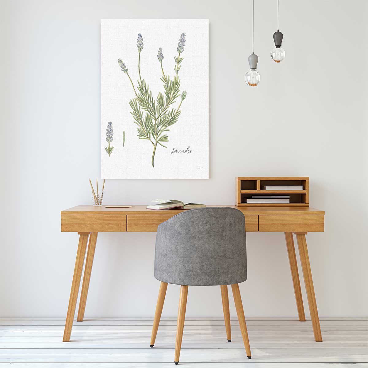Tableau fleurs Lavande illustrée tableau alu dibond, HEXOA