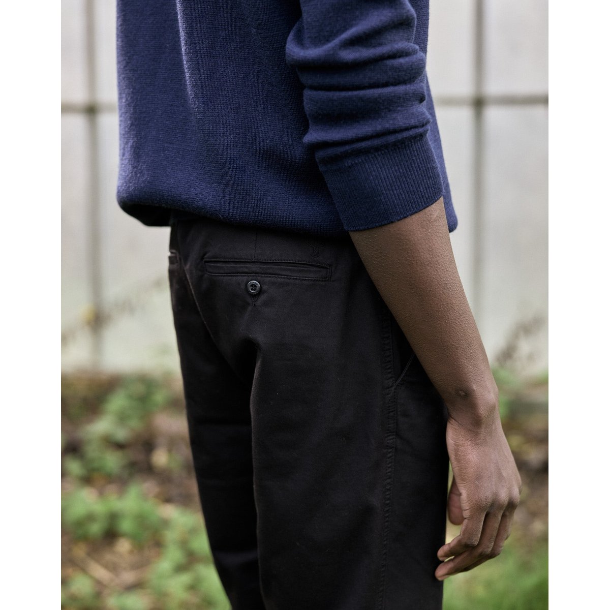 Pantalon coton BRIX REGULAR noir, FAGUO
