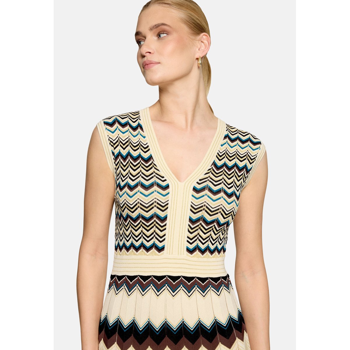 Robe-pull à fils de fil textile nature/brown, ZERO