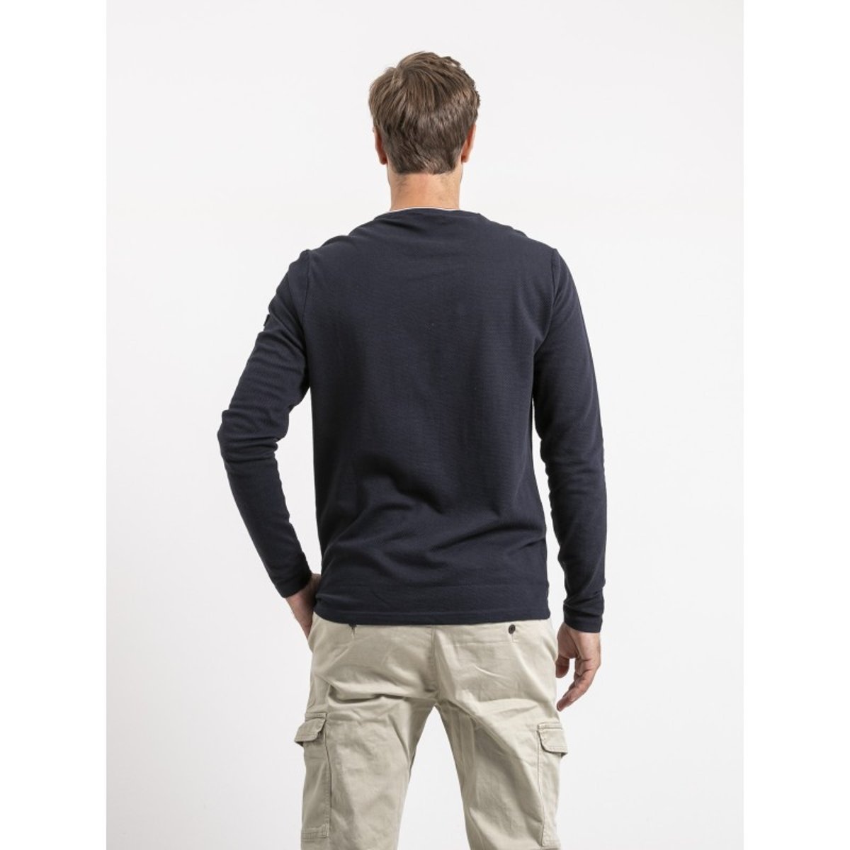 T-shirt Manches Longues Pur Coton Jinicole bleu marine, RITCHIE