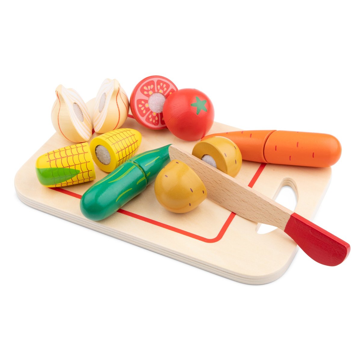 Légumes en bois à découper beige, NEW CLASSIC TOYS