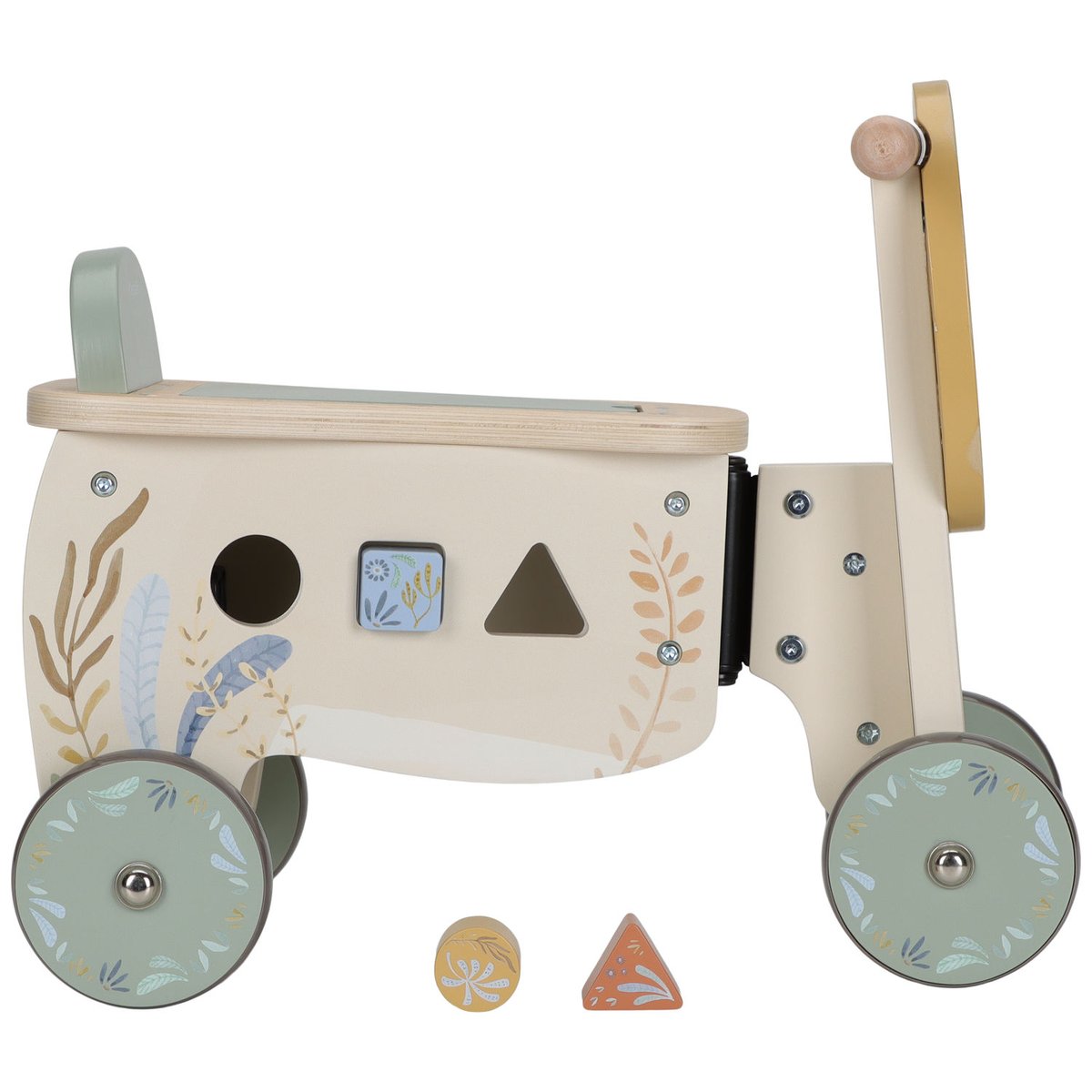 Porteur vert, multicolore, bois, LITTLE DUTCH