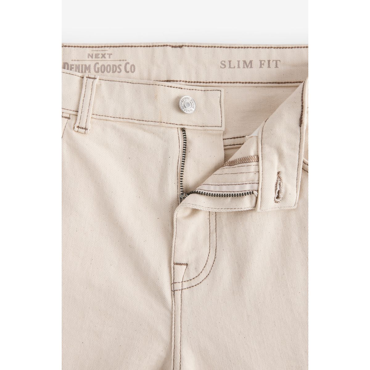 Jean slim délavé vintage blanc écru, NEXT