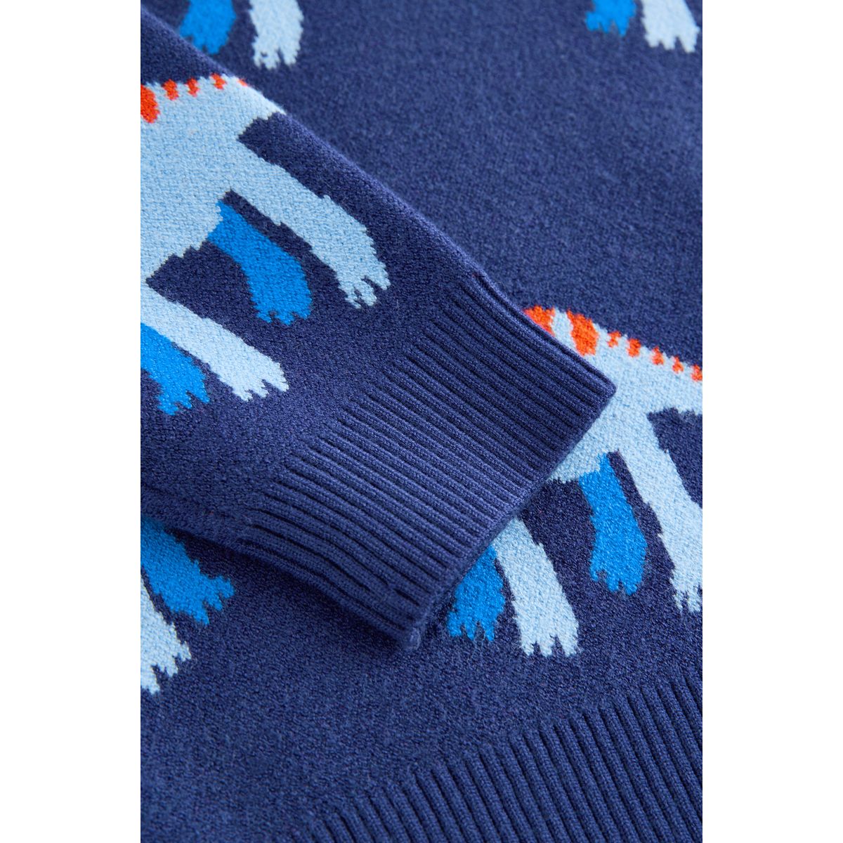 Pull ras du cou en maille bleu, NEXT