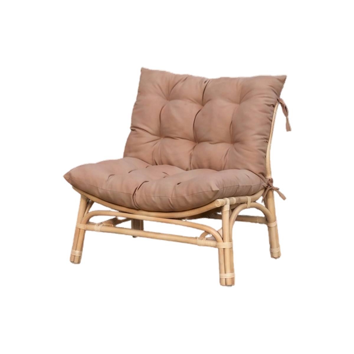 Salon de jardin en rotin et tissu RATTAN bois foncé, MADE IN MEUBLES 