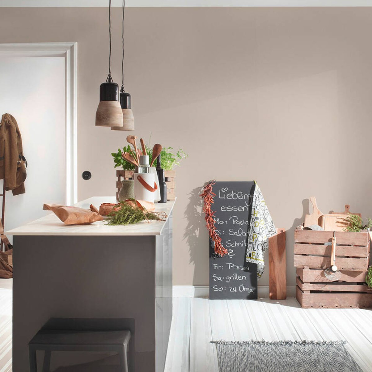 Papier peint en faux uni ecru, HOME MAISON